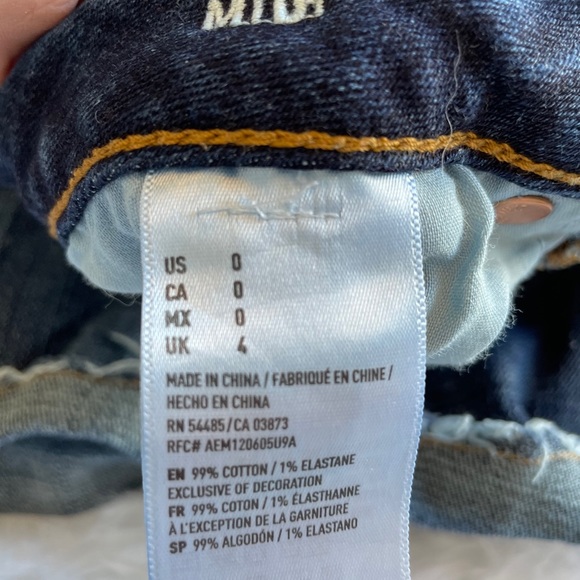 AEO super stretch midi jean shorts - Picture 4 of 4